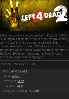 Left 4 Dead 2 Steam - Click Image to Close